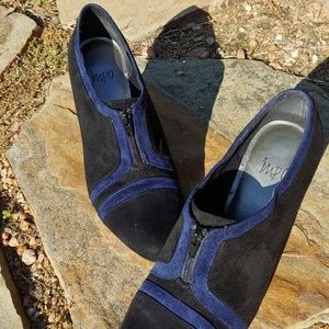 Black and Blue Heel Bootie